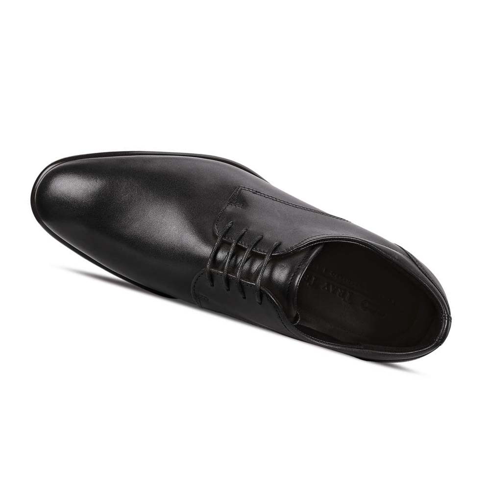 Men's Ecco Citytray Plain Toe Dress Shoes Black | Canada 512XYU